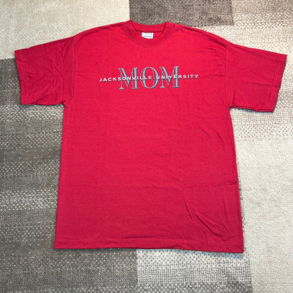 Vintage Gear For Sports Jacksonville University Mom‎ T-Shirt Red Mens L USA